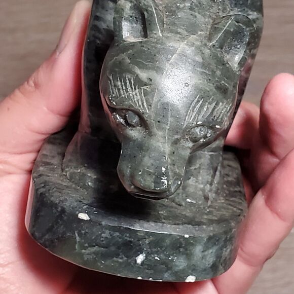 Vintage Grizzly Bear Stone Marble Figure Home Decor Native Forrest Cabin 90s - Picture 3 of 14